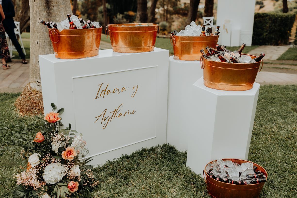 I Do Bodas Rincón de cerveza elegante