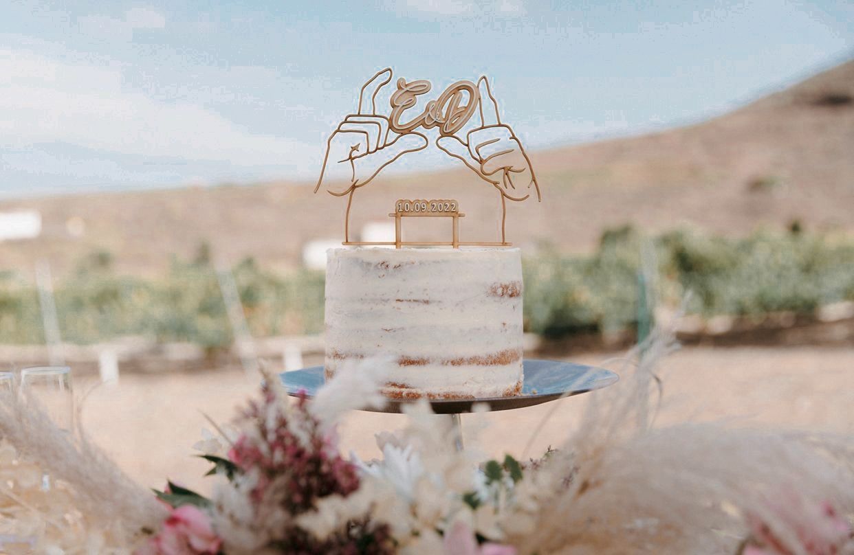 I Do Bodas topper tarta