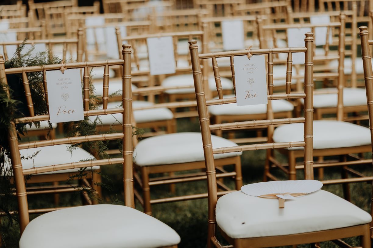 I Do Bodas Reservado de asientos ceremonia elegante