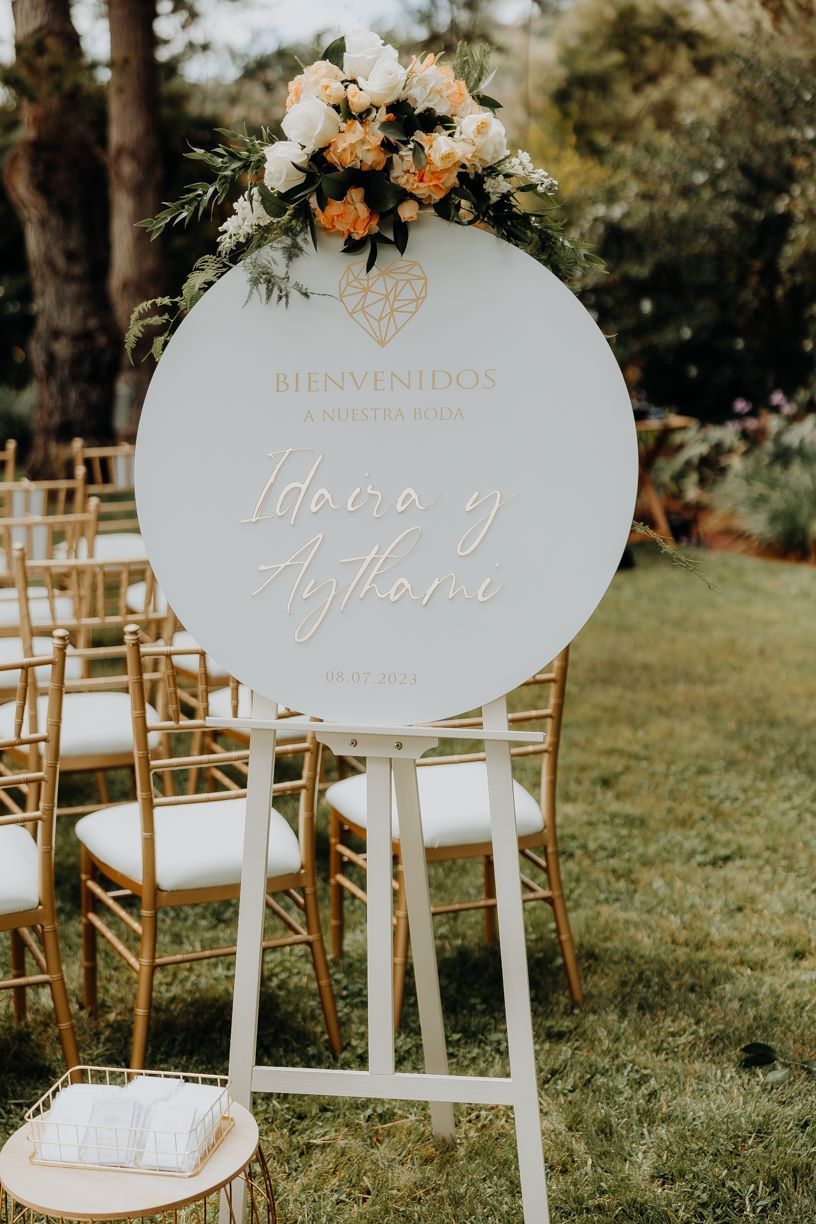 I Do Bodas Cartel de Bienvenida Elegante