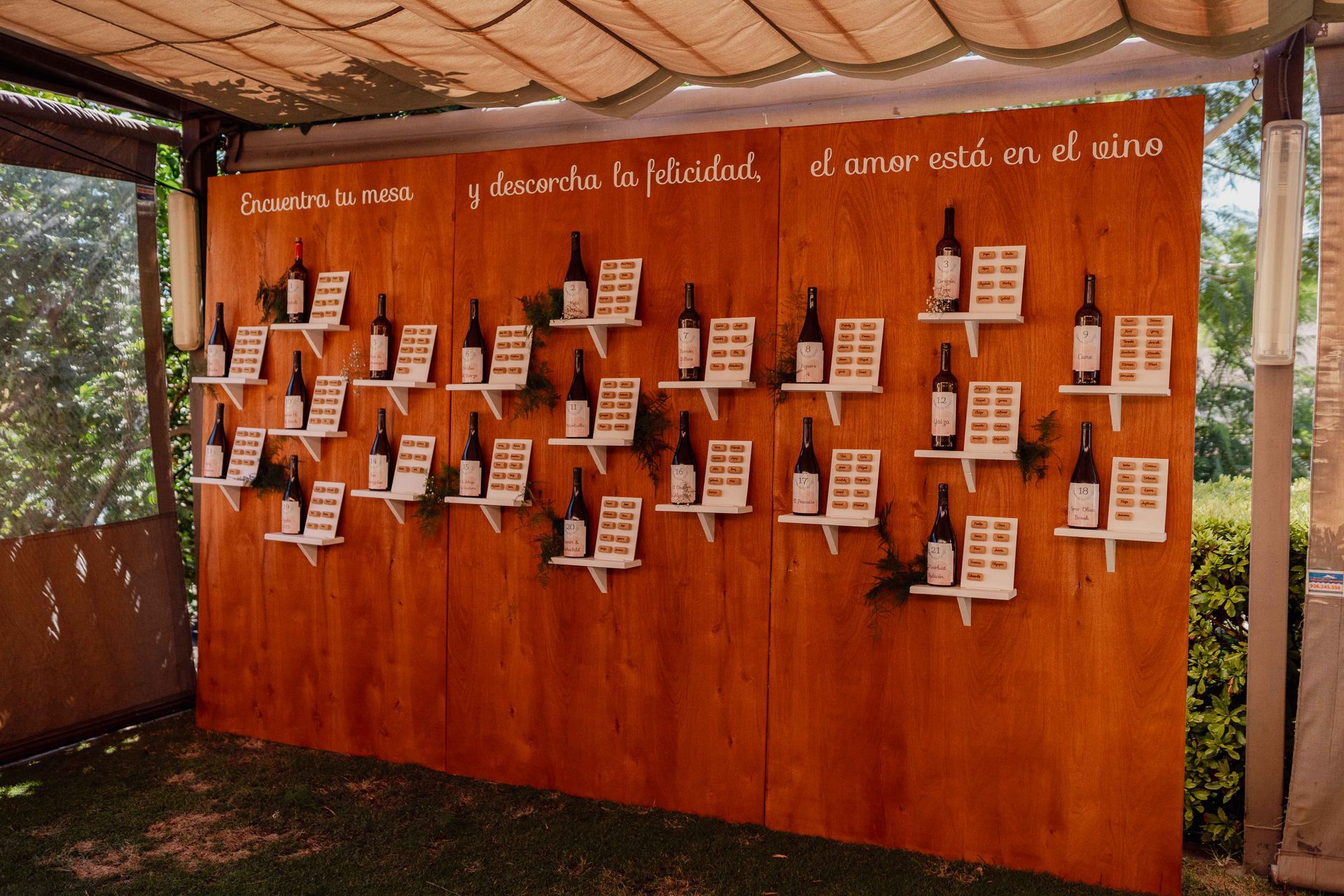 I Do Bodas Seating Plan temática vinos