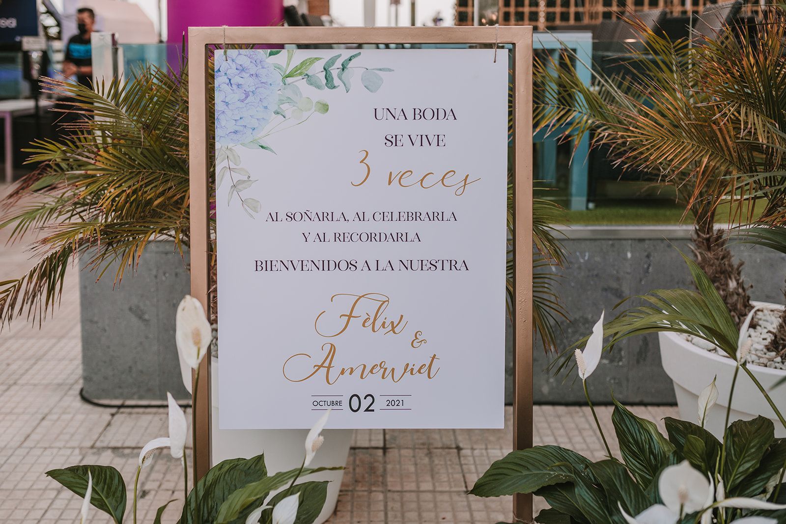 I Do Bodas Cartel Bienvenida Bohemio mar