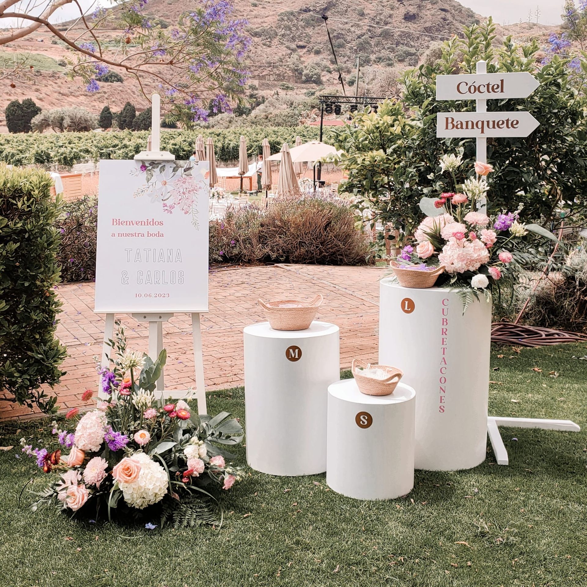 I Do Bodas Rincón Bienvenida y cubretacones