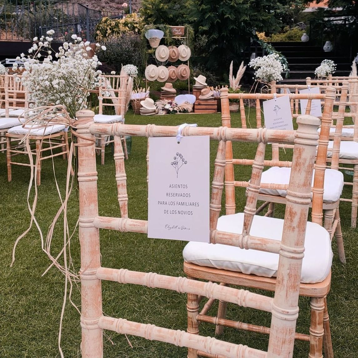 I Do Bodas Reserva de Asientos para la ceremonia