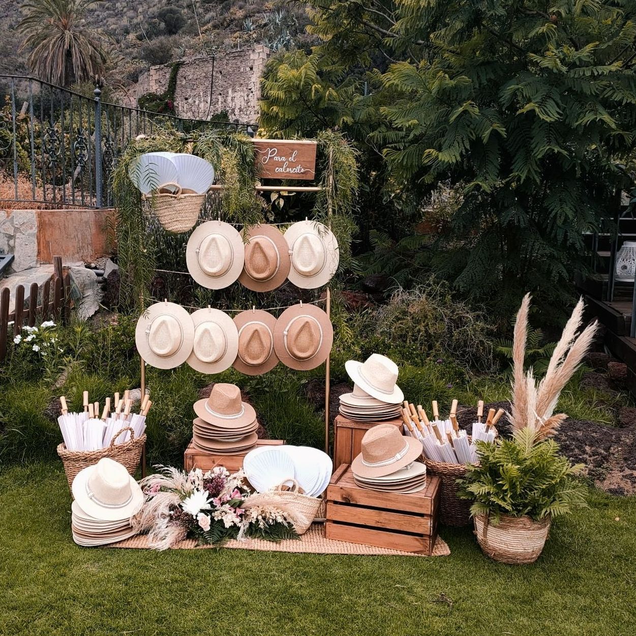 I Do Bodas Rincón de Sombreros, abanicos y sombrillas