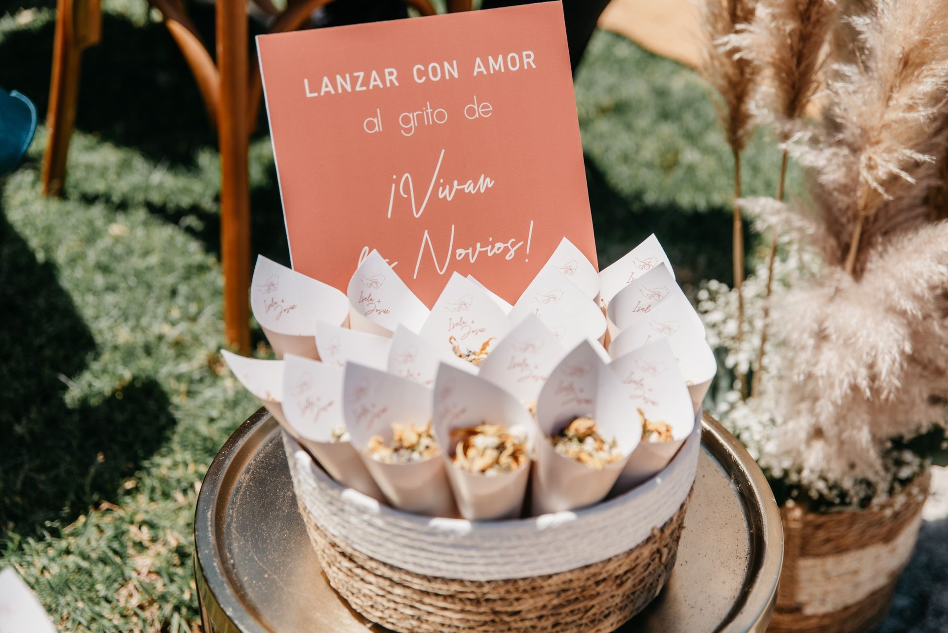 I Do Bodas Rincón conos Ceremonia terracota bohemio
