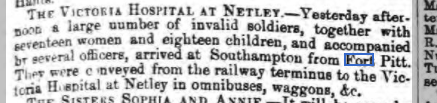 May 1863 Invalids and Civilians arrive at Netley Hospital