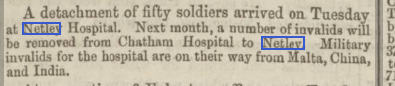 Dorset County Chronicle 26/02/1863 Netley Military Hospital