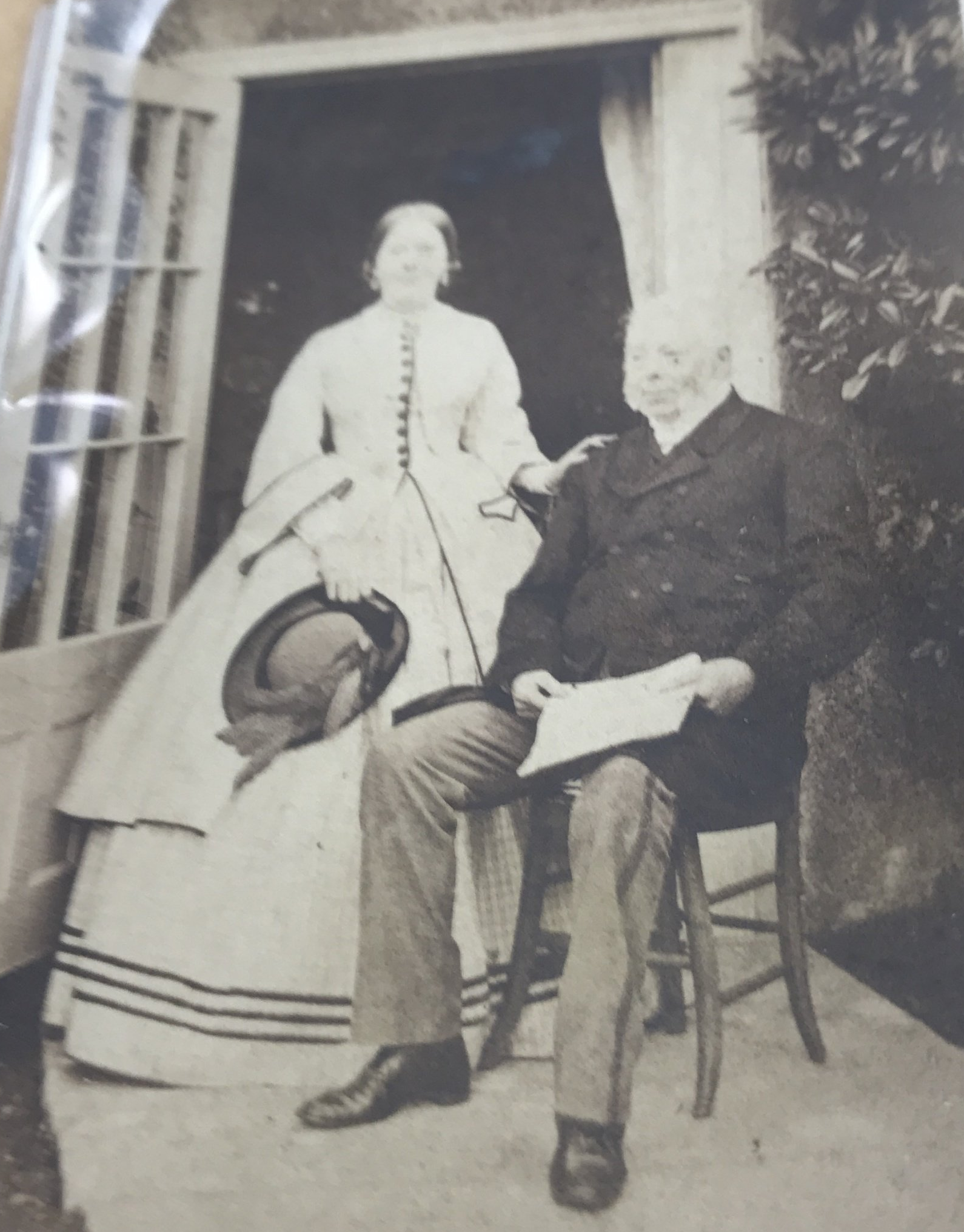 Photo courtesy of Hampshire Records Office Rev Rashleigh and Laura at Hamble Rectory