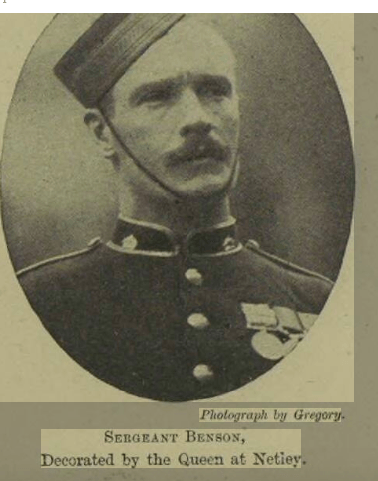 Staff Sgt Benson, Army Medical Corps 1898