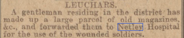 Dundee Courier 29/01/1900 Netley Hospital donations