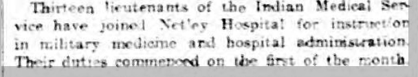 Hampshire Advertiser 06/11/1904 Indian Medical Service Netley