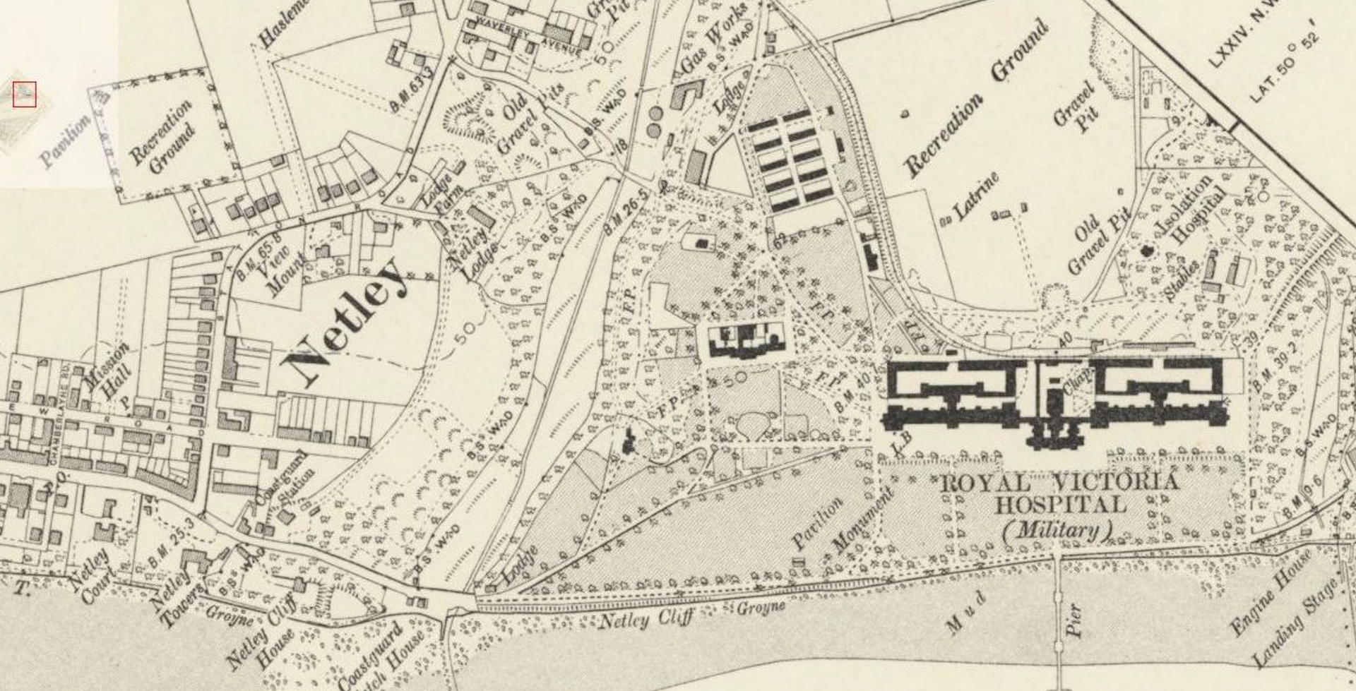 1909 Map of Netley Abbey 1909 Map of Netley Abbey