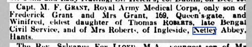 1910 Ingleside - Winifred Roberts' Engagement announcement