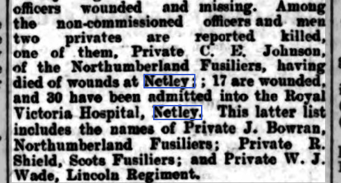 List of wounded at Netley Hospital