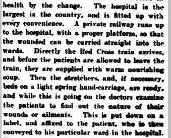 Description of Netley Hospital in 1914