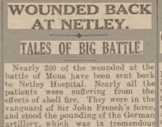 The People 30/08/1914 Wounded at Mons invalided home to Netley