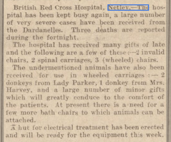 Red Cross Hospital, Netley in 1915