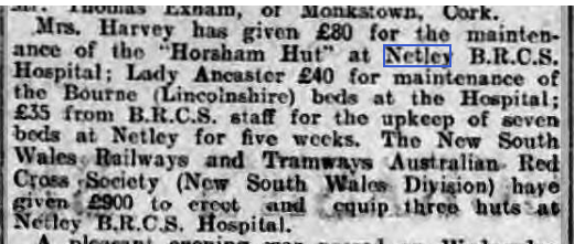 Hampshire Advertiser 06/02/1915 Subscriptions for the Red Cross Hospital, Netley