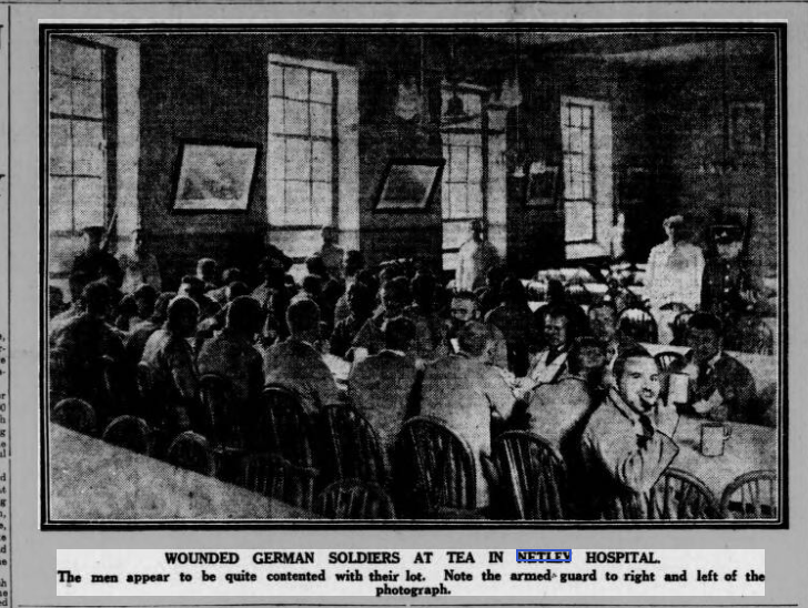 German POWs enjoying Tea at Netley 1915
