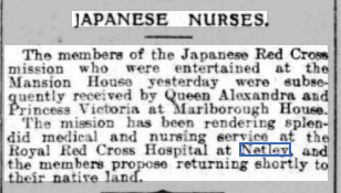 Japanese Red Cross at Netley