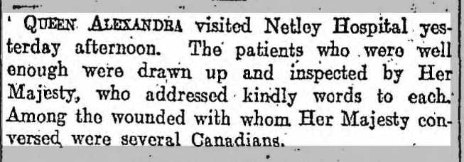 Queen Alexandra's Visit to Netley Hospital