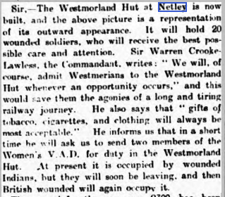 Westmorland Hut - British Red Cross Hospital, Netley