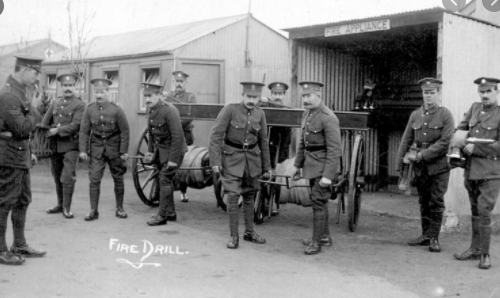 Fire Drill at British Red Cross Hospital Netley 1915