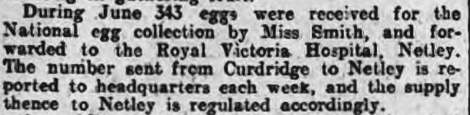 How do you like yours? Eggs supply into Netley Hospital continues