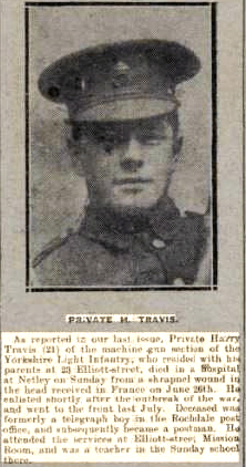 Private Travis Photo - in Netley Hospital in 1916