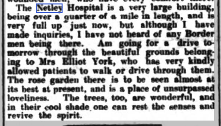 Hospital Life at Netley August 1916