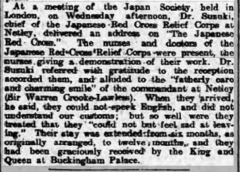 Japanese Red Cross at the Red Cross Hospital, Netley