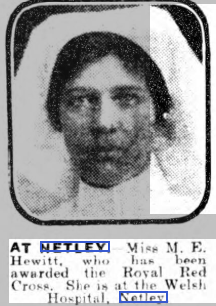Miss Hewitt at the Welsh Hospital Netley