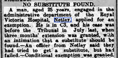 Just how hard did they try? Netley Hospital failed to find a substitute Clerk