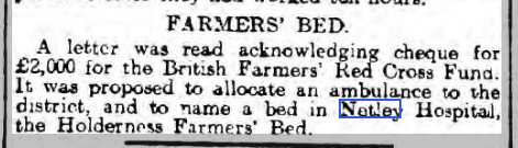 British Farmers Red Cross Fund for Netley Hospital