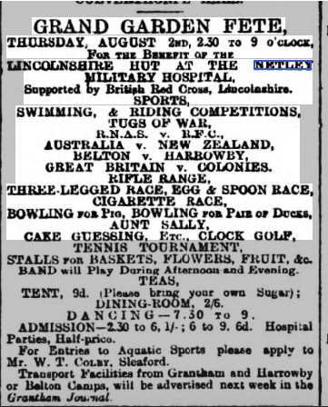 Lincolnshire Hut at Netley Military Hospital 1917