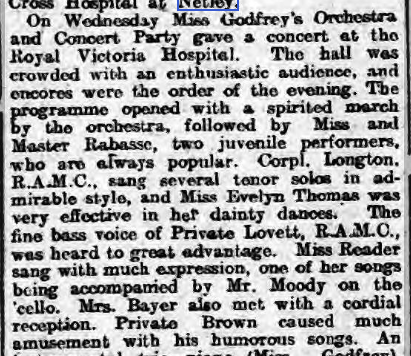 Miss Godfrey's Concert Party are back at Netley