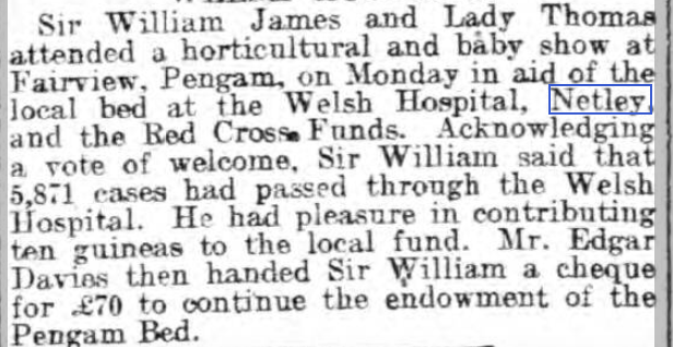 Baby Show at Pengam for funds for Welsh Hospital