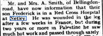 More wounded for Netley Hospital 1918