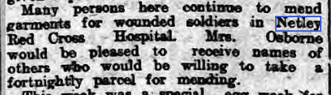 Mending garments for the wounded at Netley