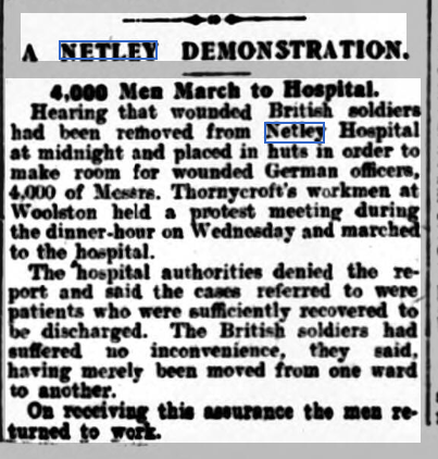 Thorneycroft workers protesting at Netley Hospital
