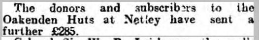 Oakenden Hut at British Red Cross Hospital Netley