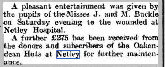 Entertainment + donations at Netley Red Cross