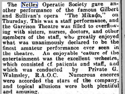 Netley Operatic Society's 
