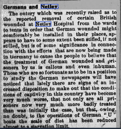 Germans at Netley Hospital