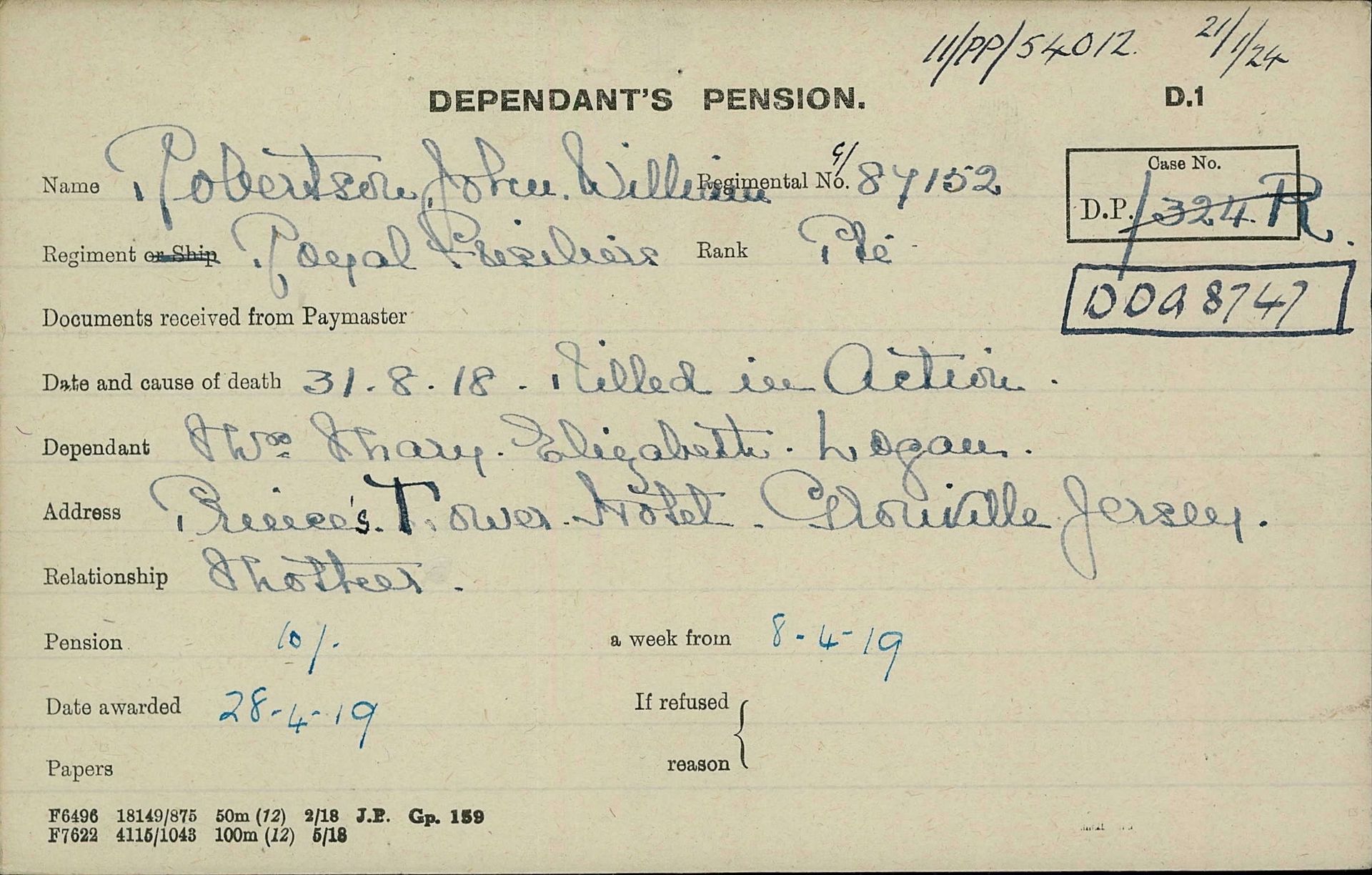 Downloaded from Fold3 Past Lives + Times of Netley Village