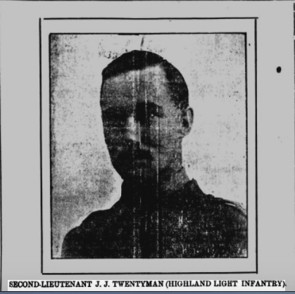 Second-Lt JJ Twentyman at Netley Hospital 1919