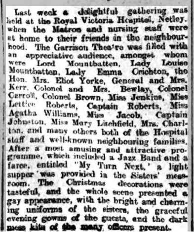 Matron and Nursing Staff at Netley At Home event