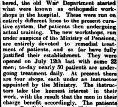 Ministry of Pensions at Welsh Hospital Netley