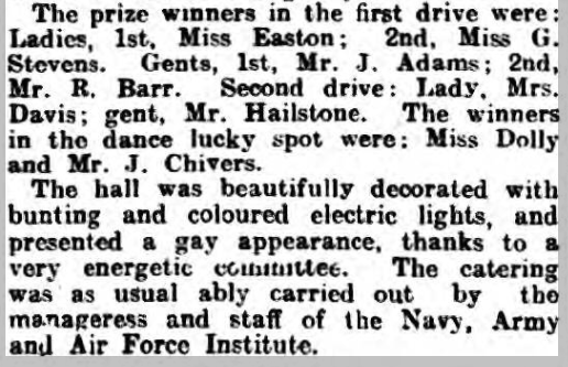 Netley Hospital Staff Social Club's new Hut 1923